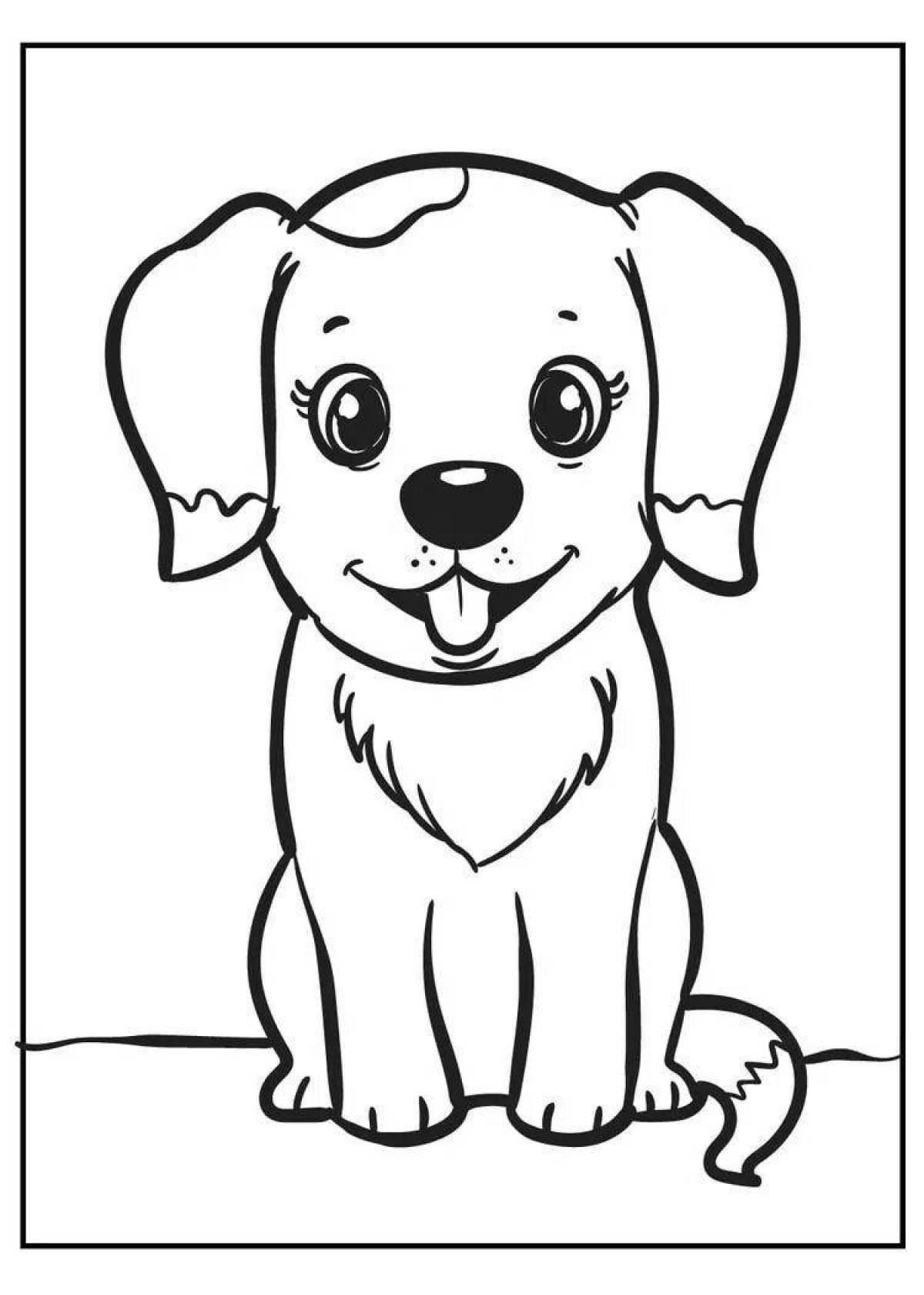 Coloring page small dog