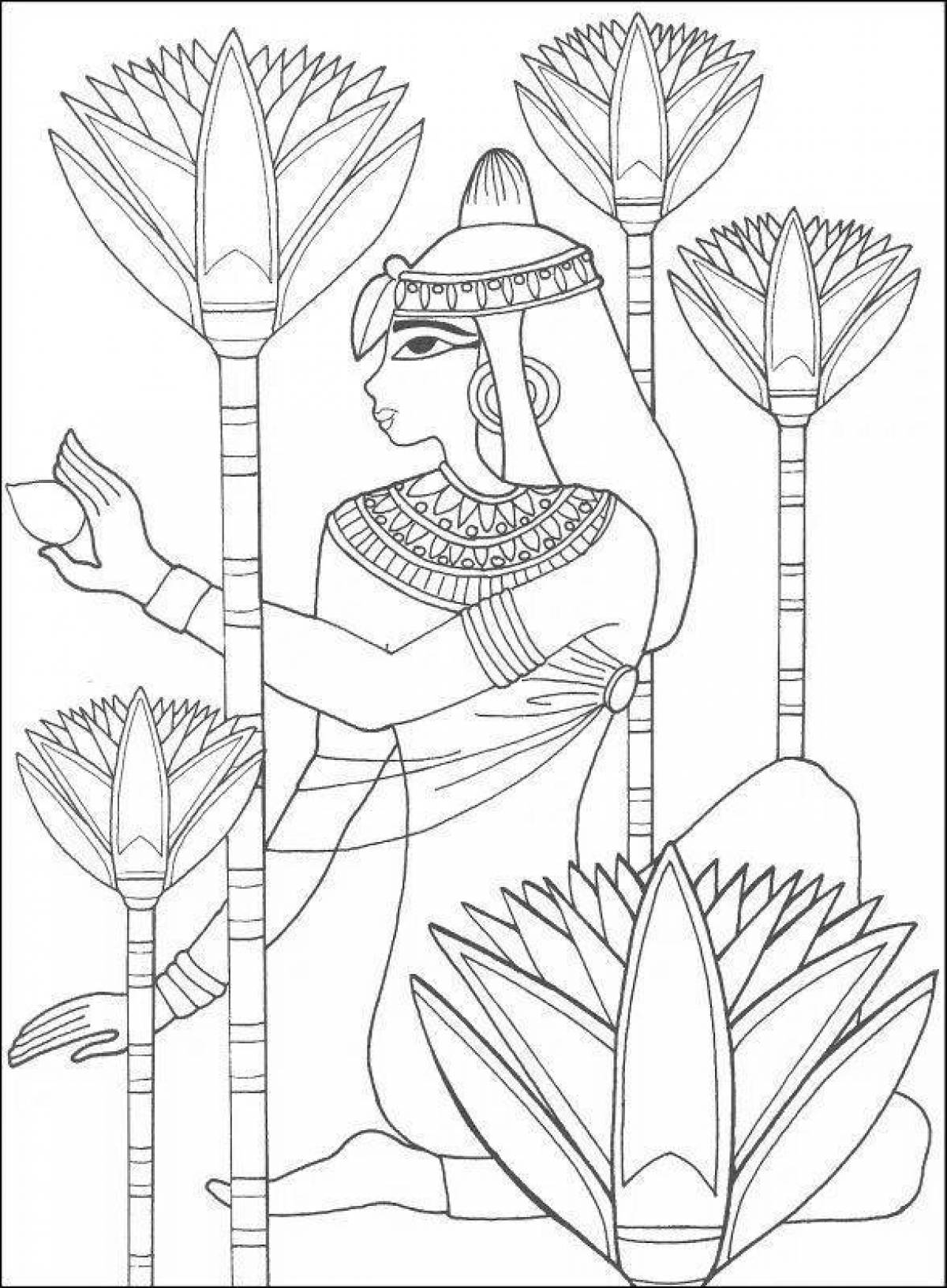Dazzling ancient egypt coloring book