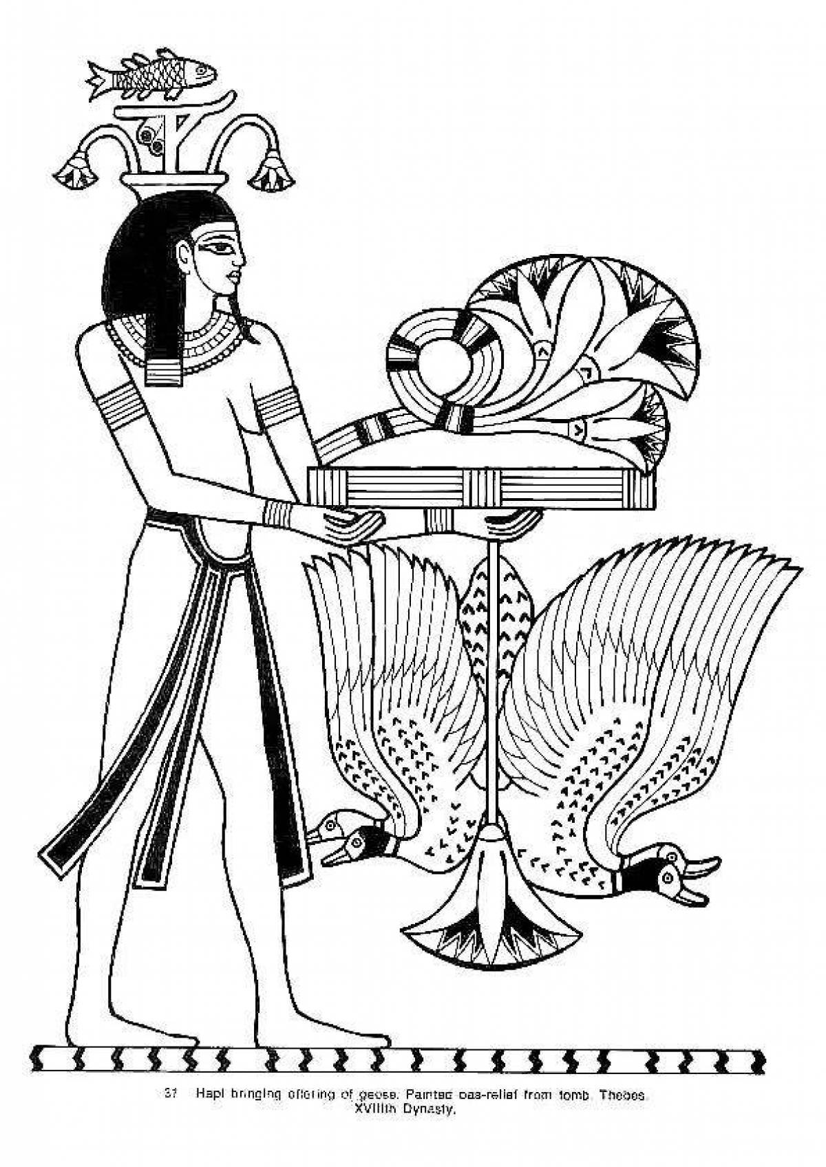 Violent coloring of ancient egypt