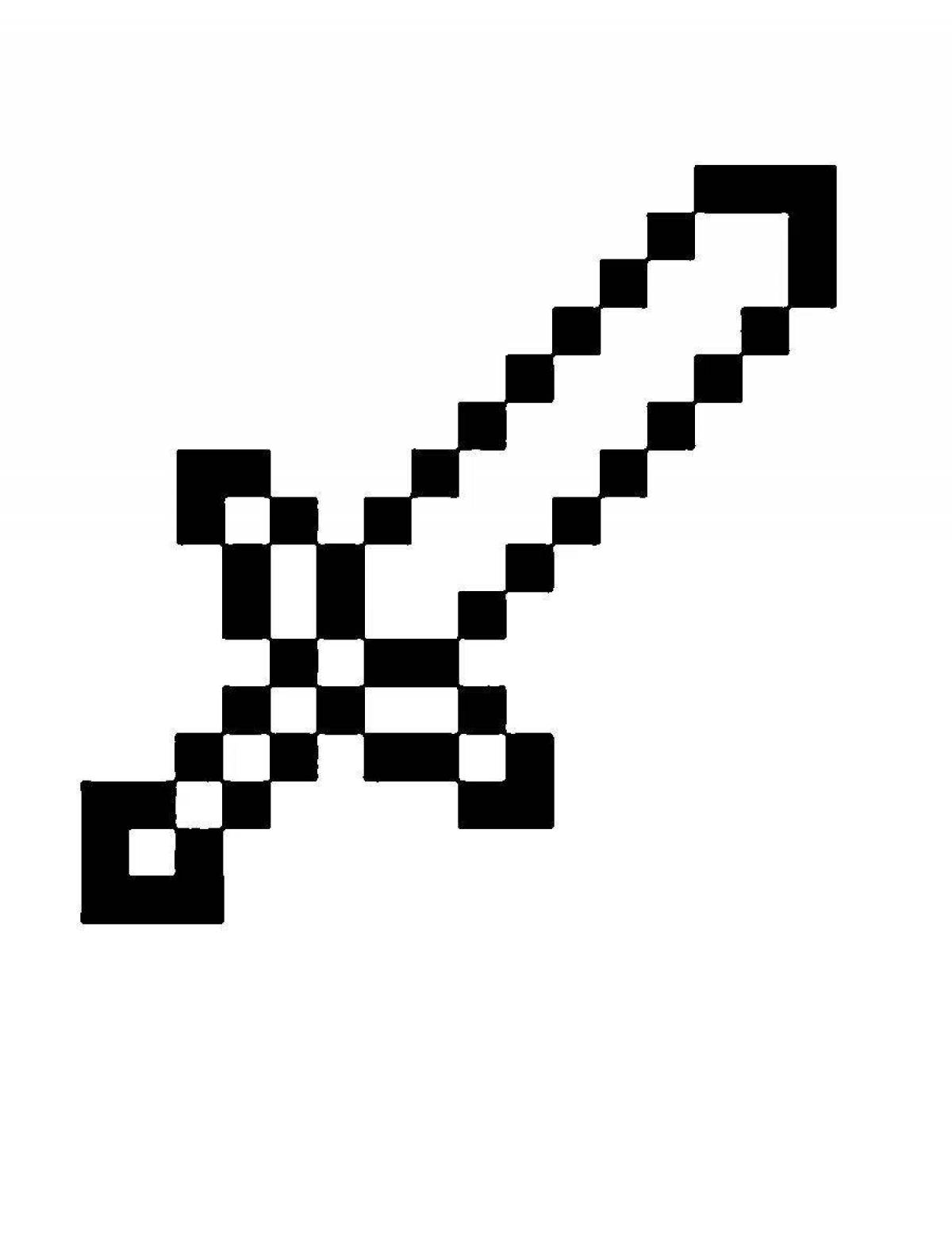 Coloring minecraft royal weapon