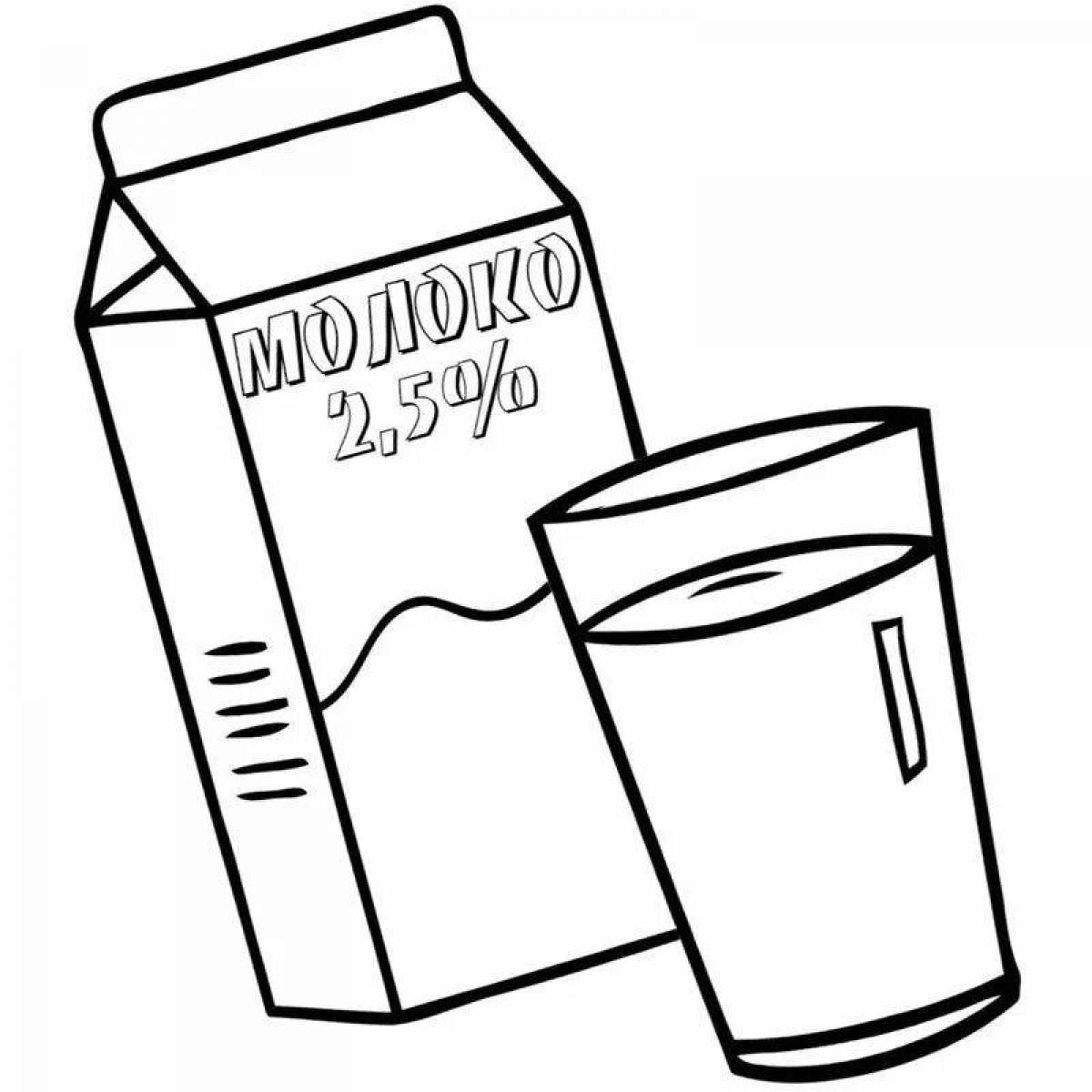 Sweet milk coloring pages