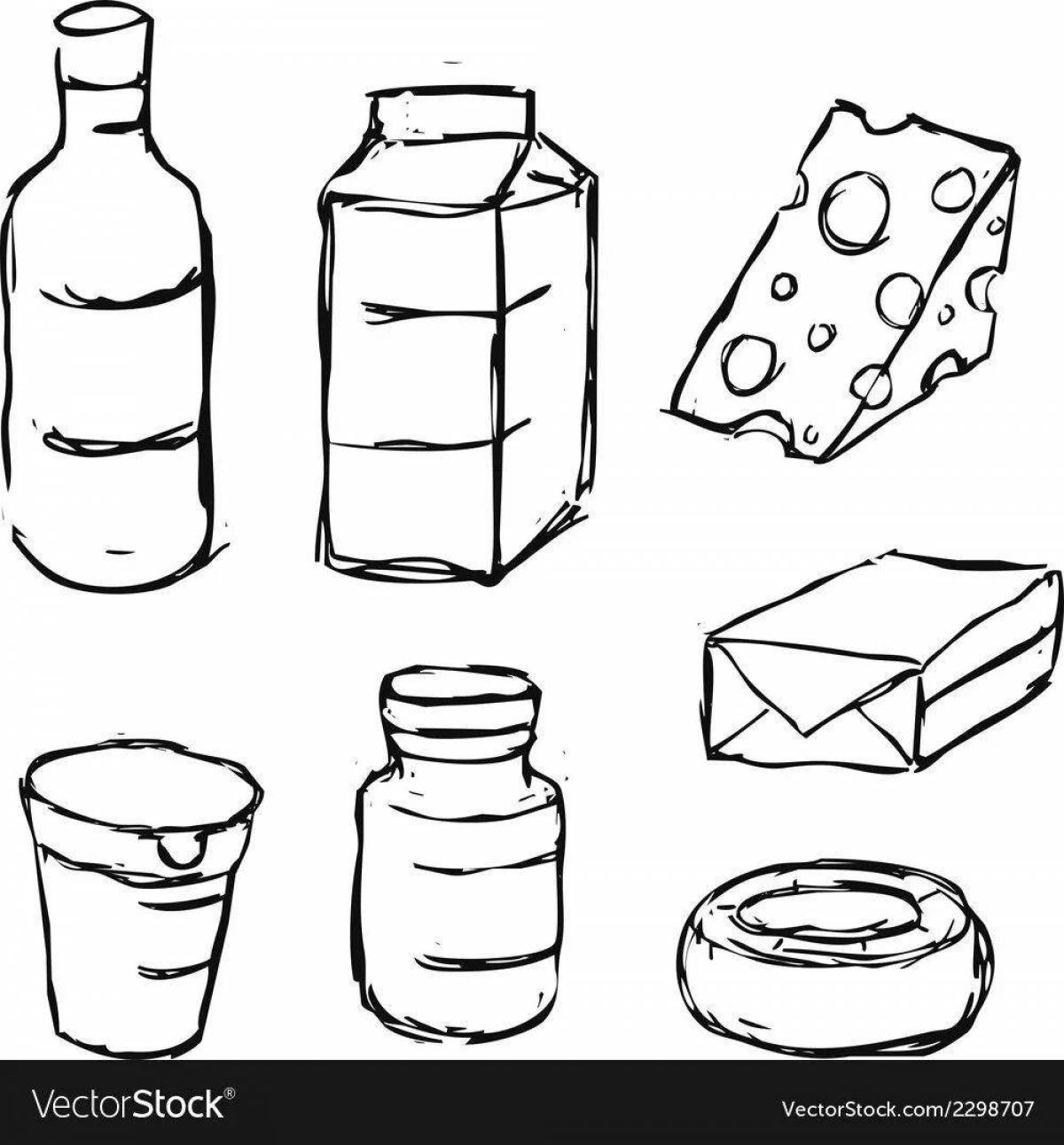 Colorific dairy coloring page