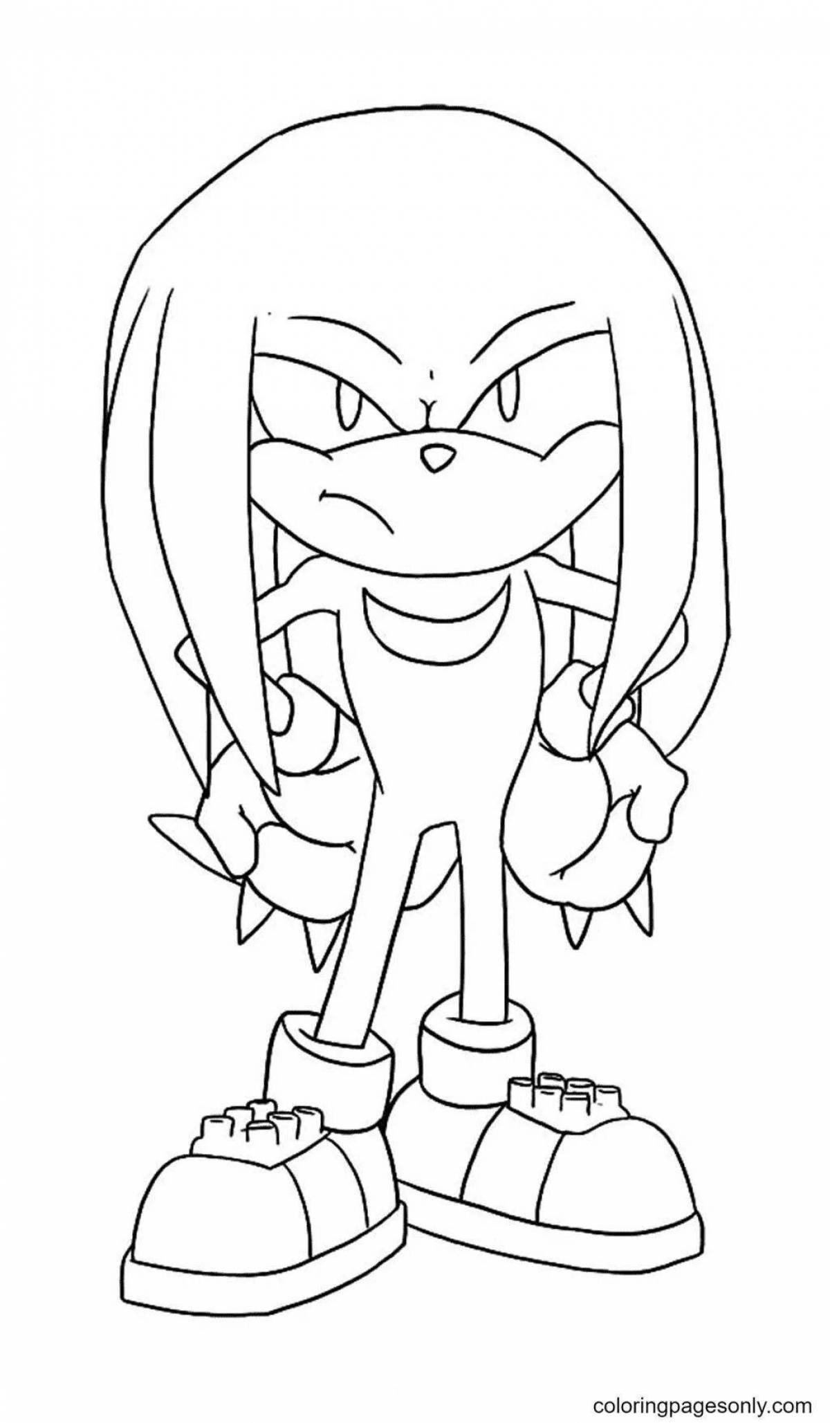 Playful coloring sonic knuckles