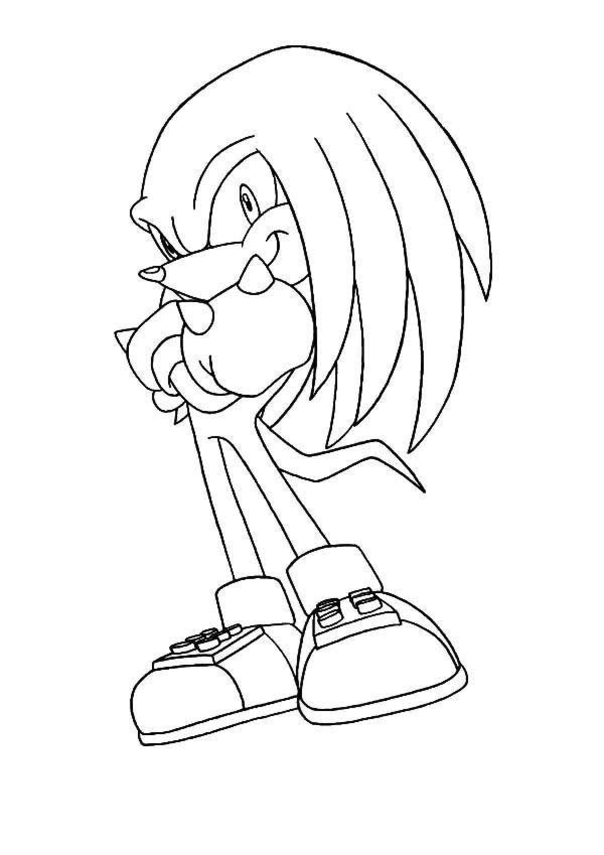 Attractive sonic knuckles coloring book