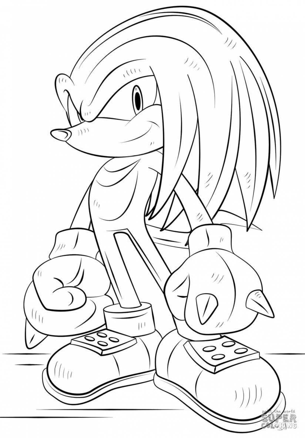 Sonic knuckles incredible coloring book