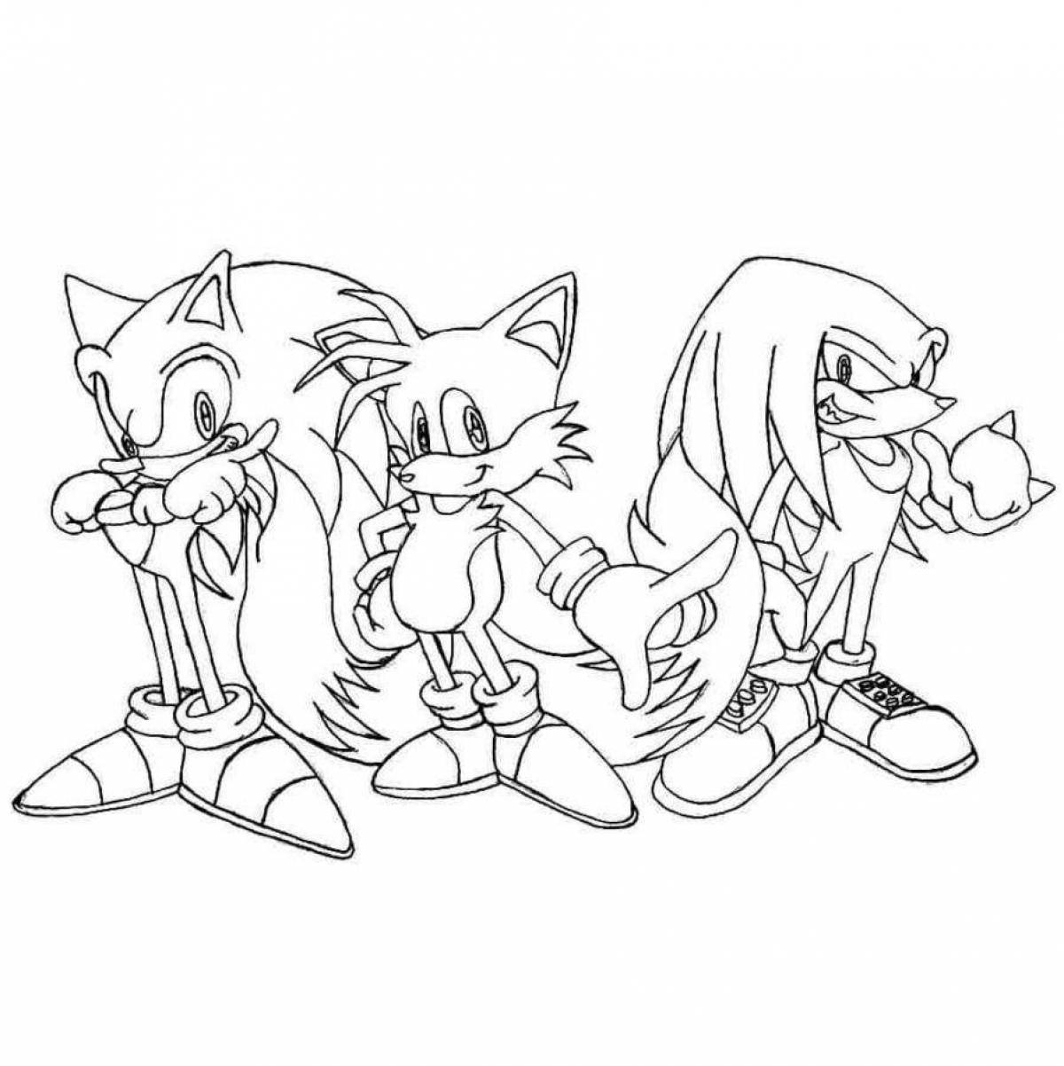 Great sonic knuckles coloring book