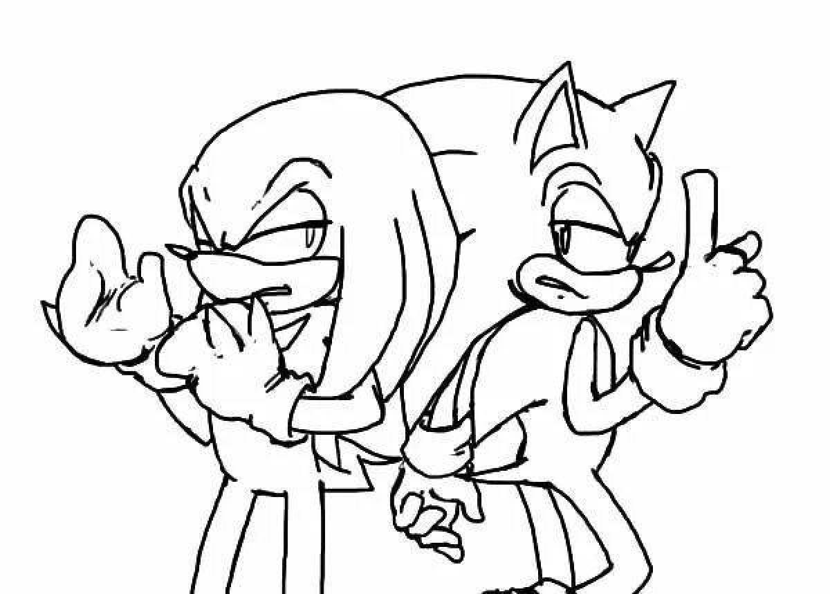 Sonic knuckles awesome coloring book