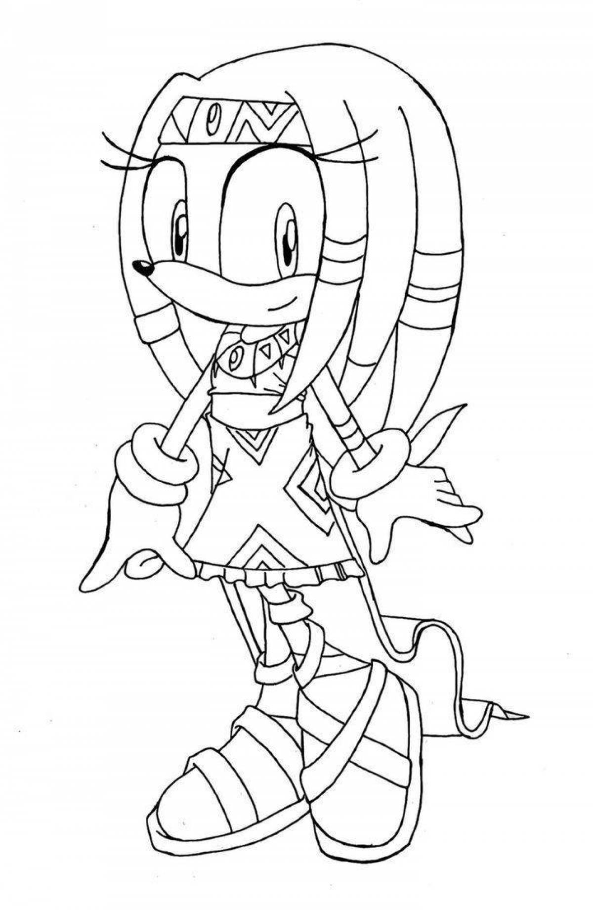 Tempting sonic knuckles coloring book