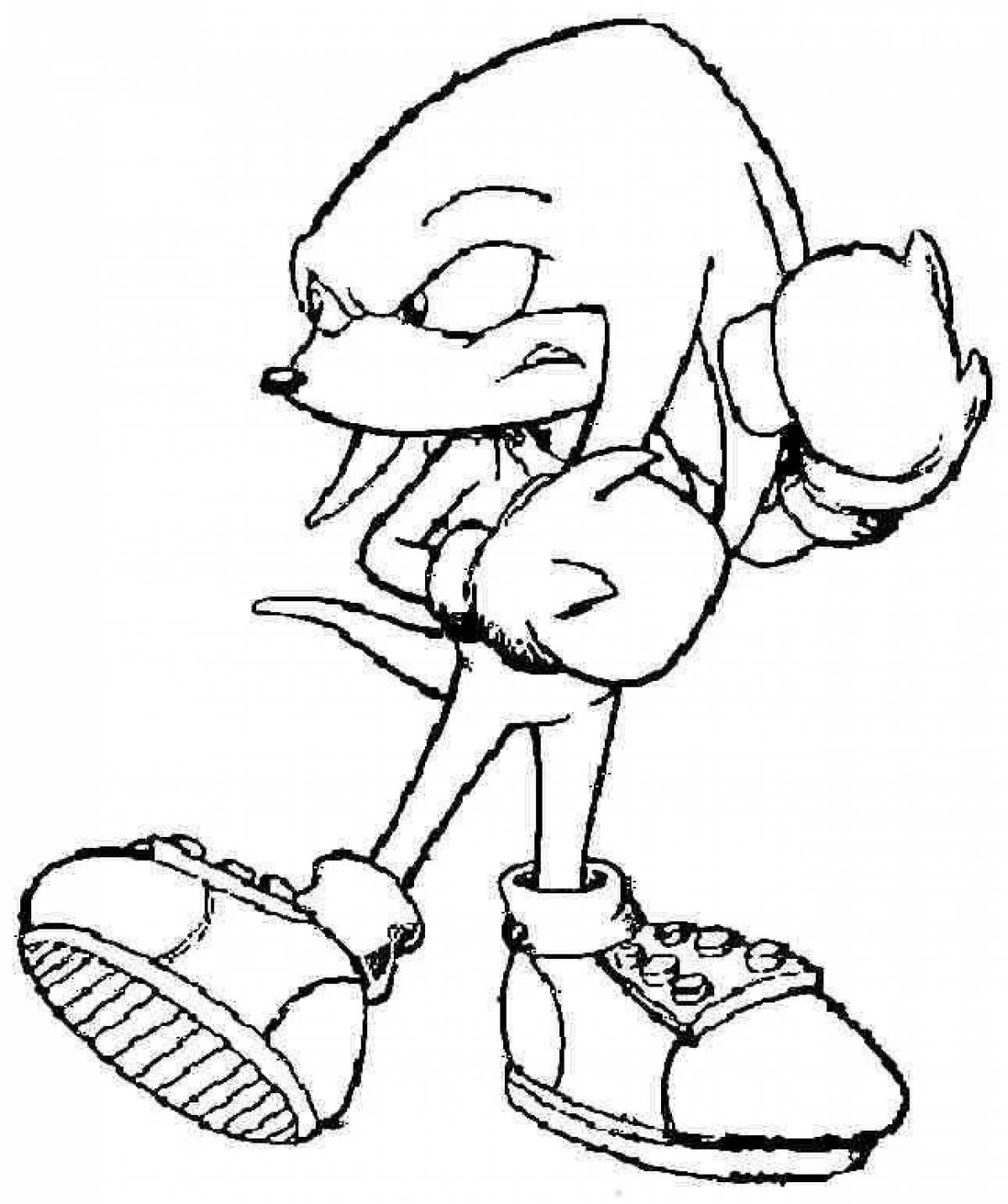 Beautiful coloring sonic knuckles