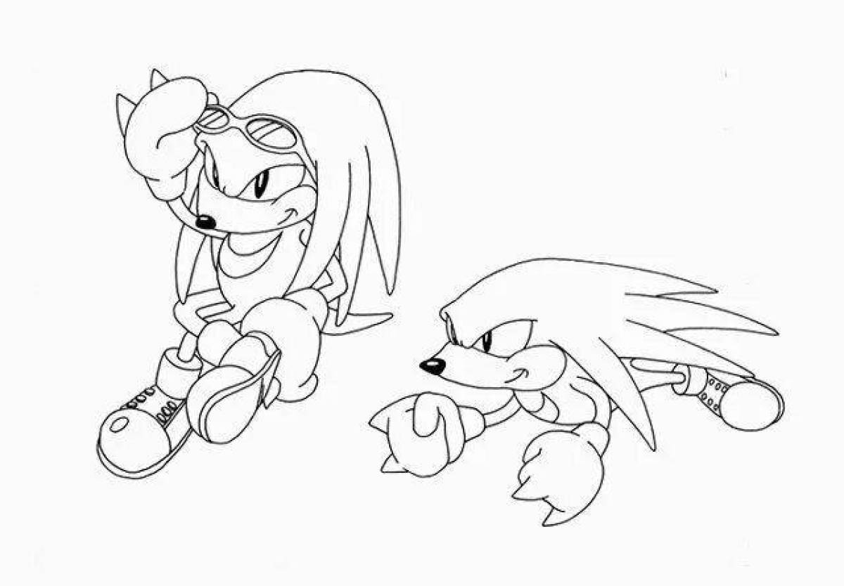 Sonic knuckles sweet coloring