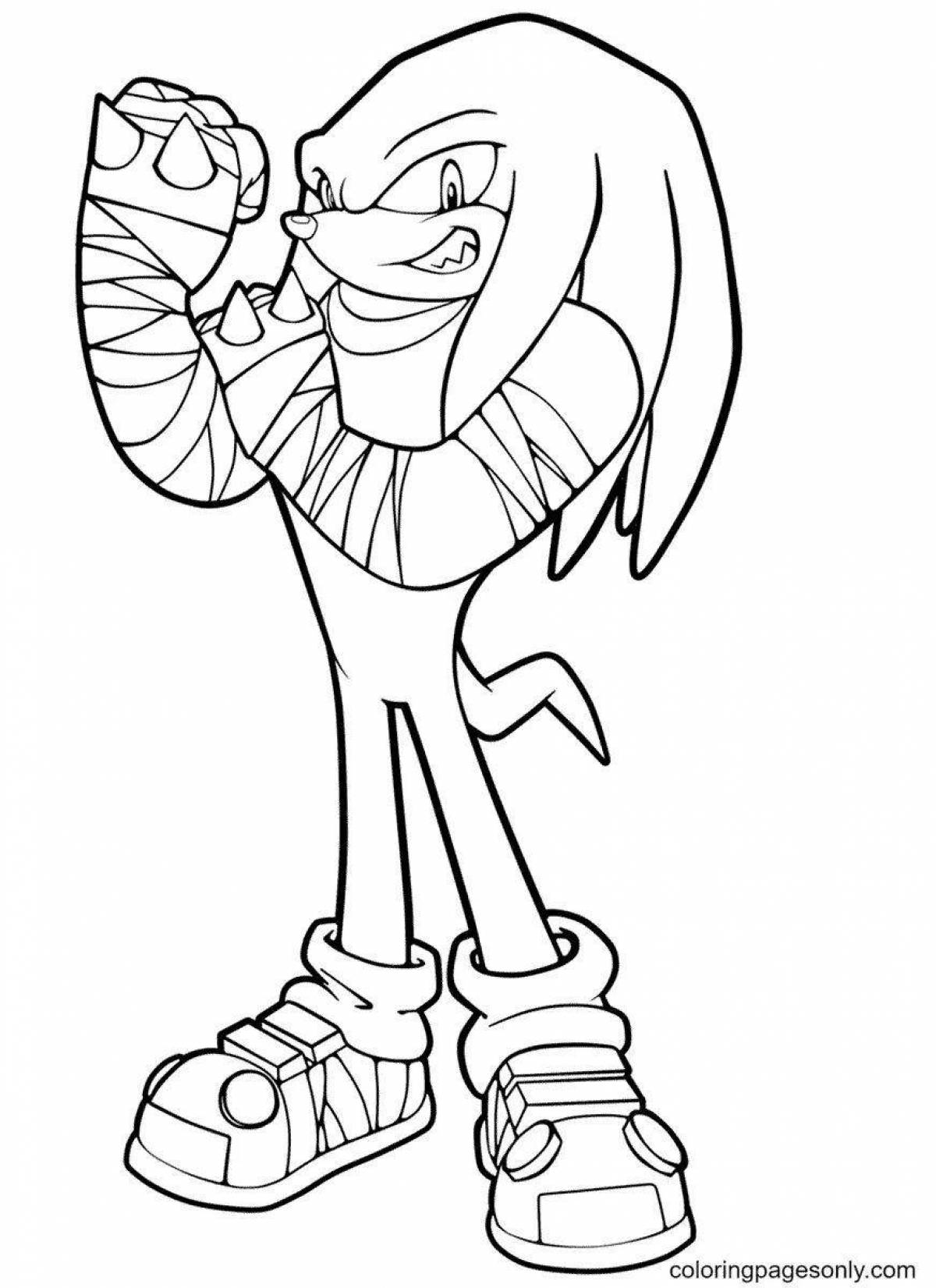 Sonic Knuckles humorous coloring book