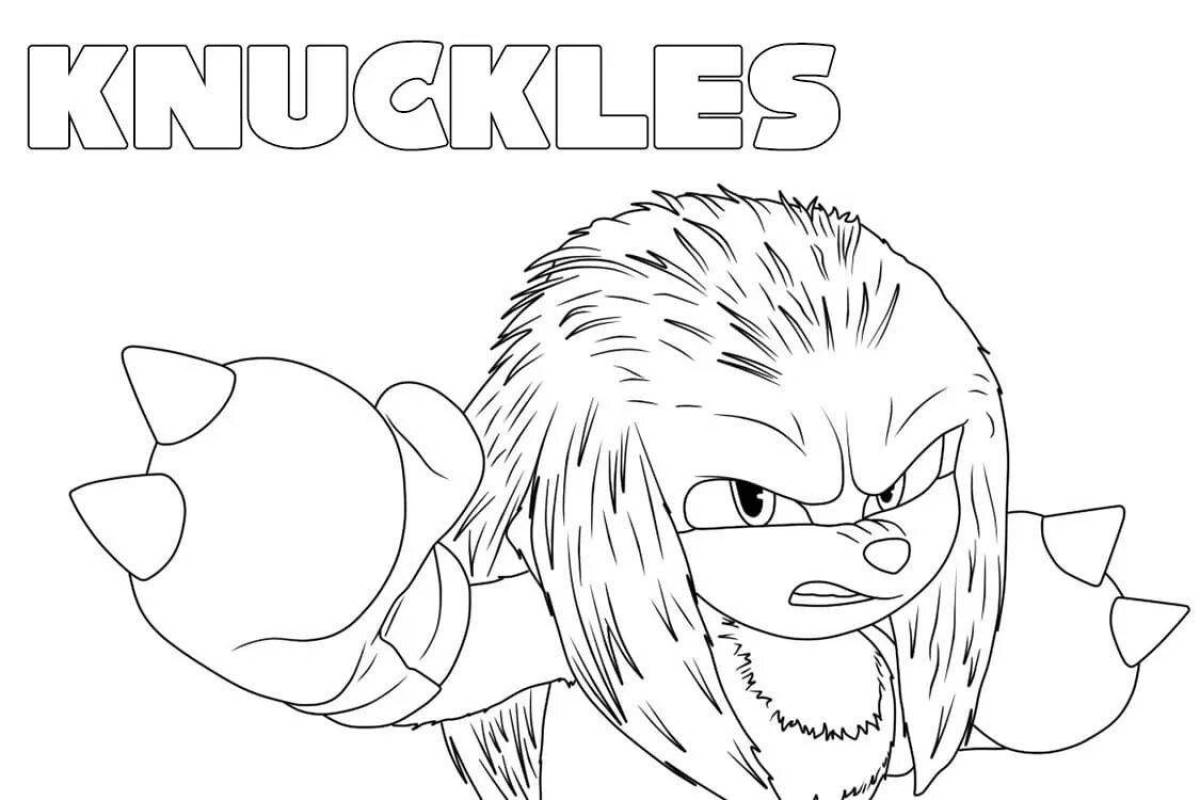 Comic coloring sonic knuckles