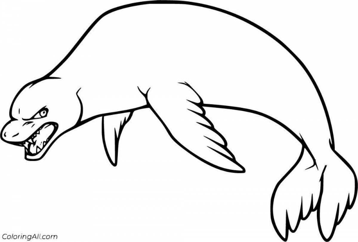 Large leopard seal coloring page