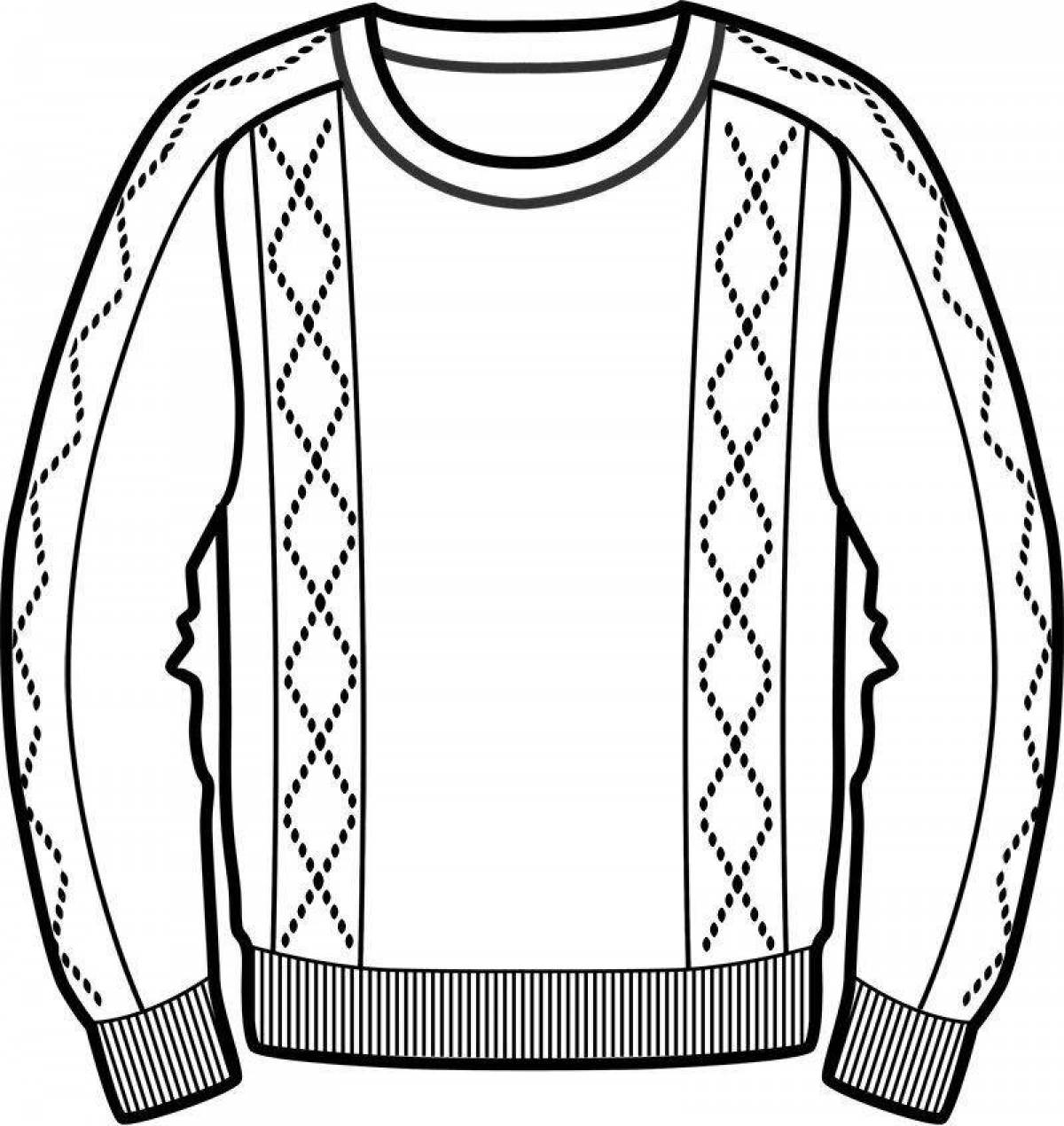 Sparkly sweater coloring book for kids
