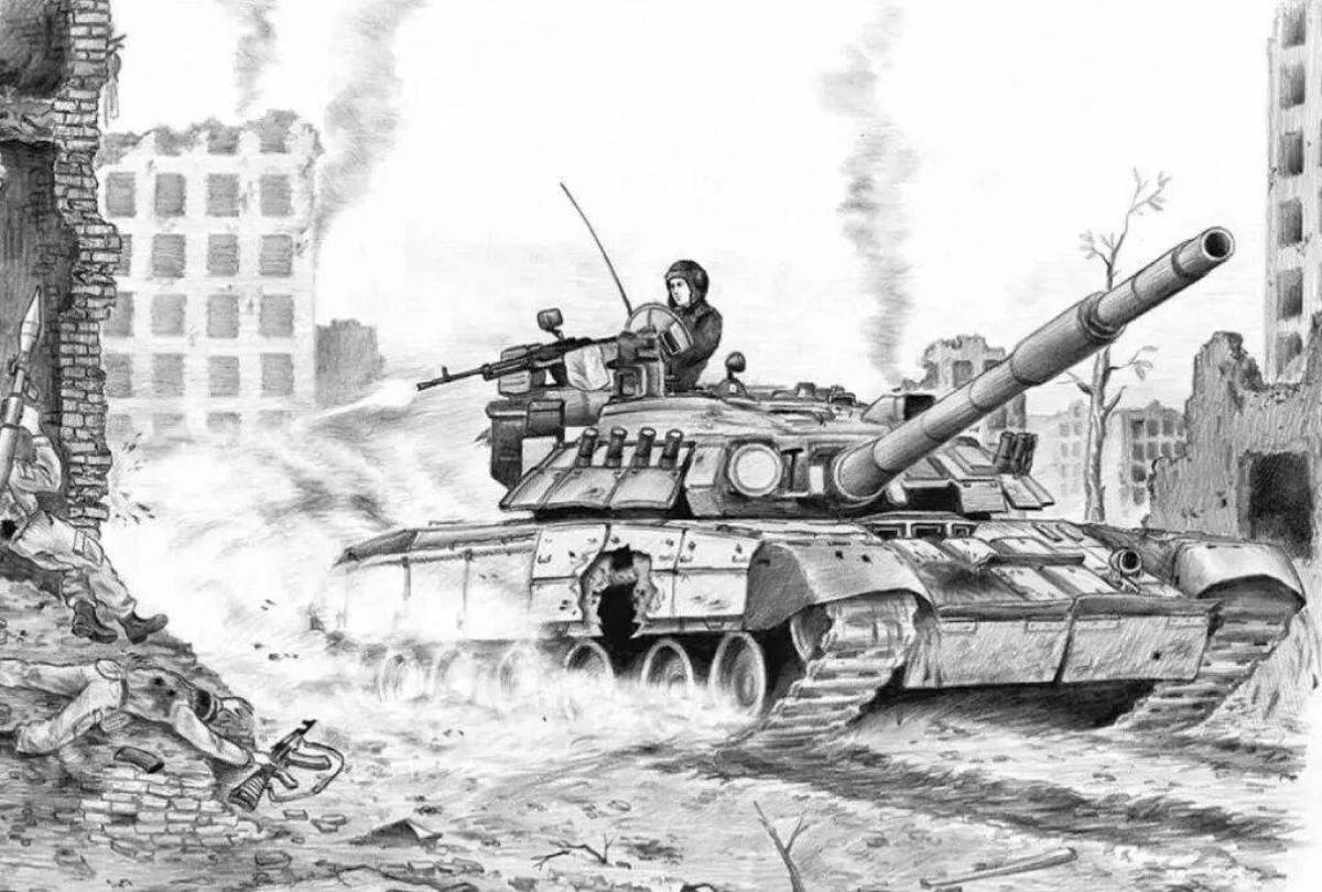 Impressive coloring of the battle for stalingrad