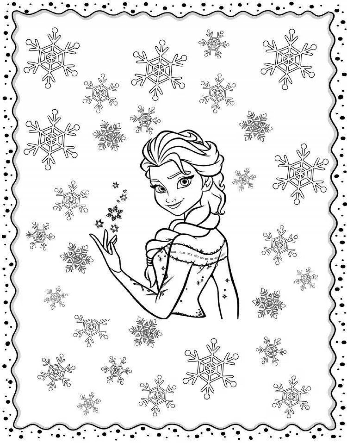 Fun winter coloring for girls