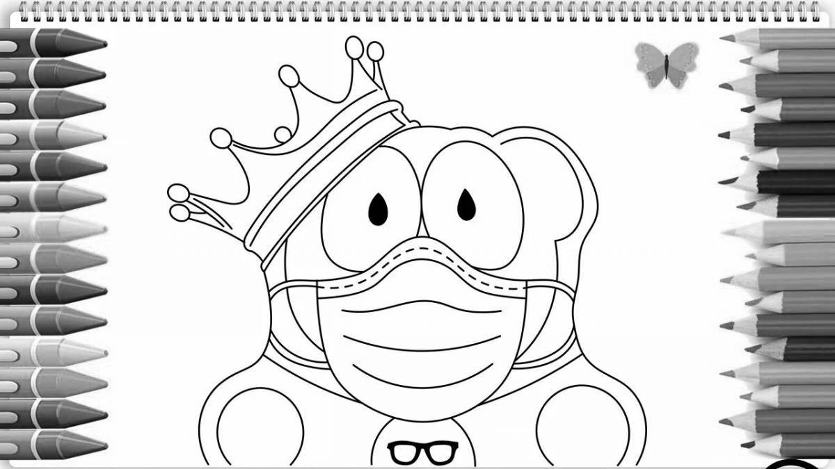 Colorful gummy bear valery coloring book