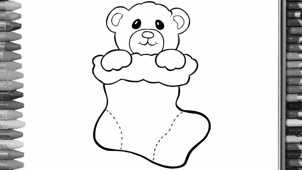 Valery sparkling bear coloring page
