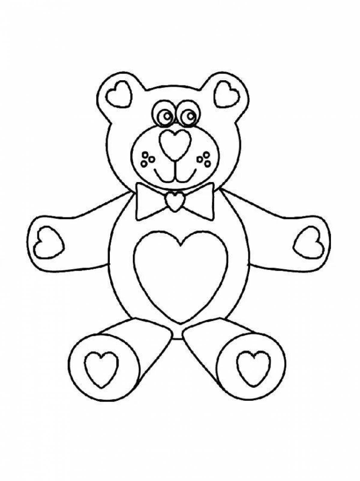 Coloring funny teddy bear valery