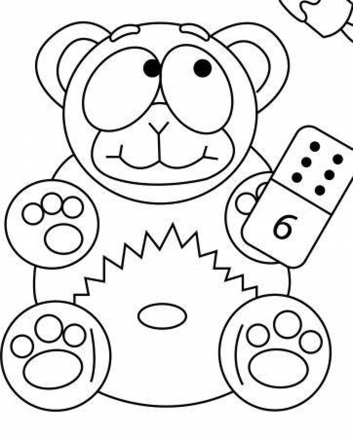 Attracting valery jelly bear coloring page