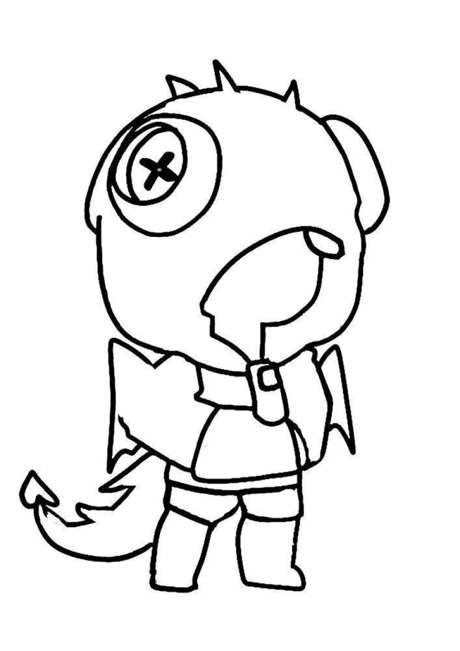 Coloring Pages Leon brawl stars (38 pcs) - download or print for free #5812