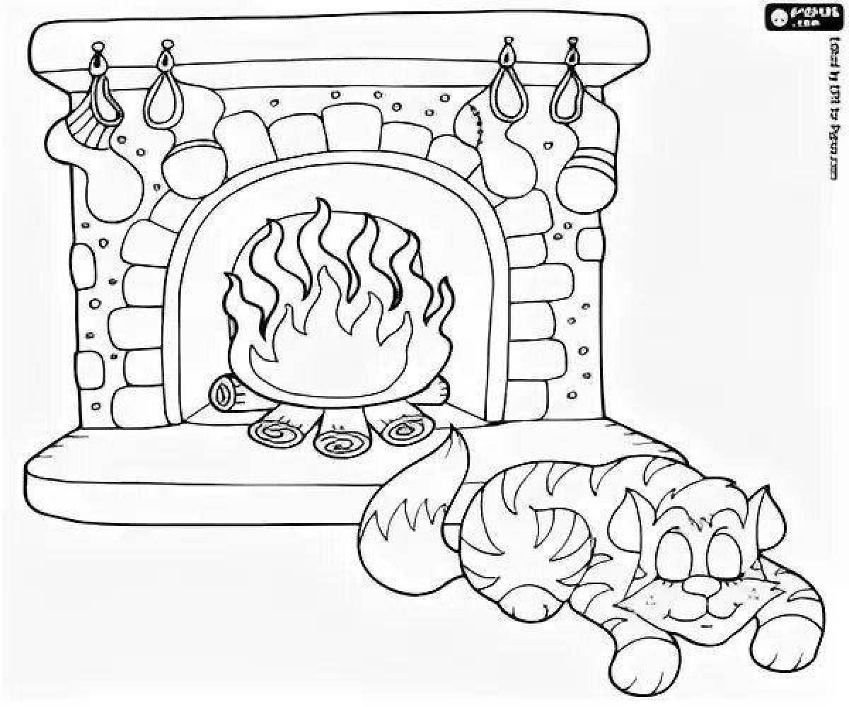 Маленький домик русская печка пол деревянный лавка и свечка