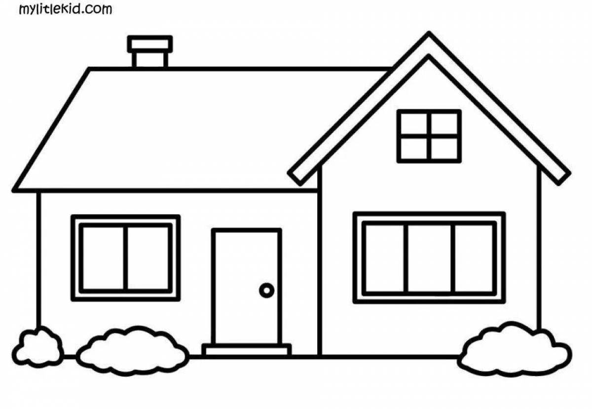 Картинки дом для раскраски для детей