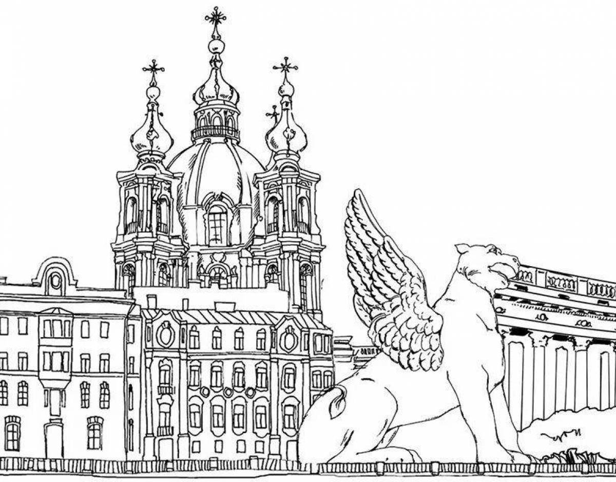 Ростральные колонны Санкт-Петербург рисунок