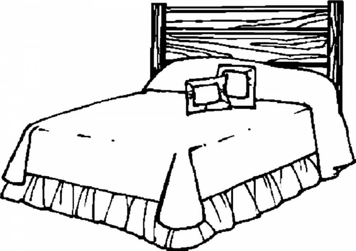 Кровать распечатать картинки. Кровать раскраска. Кровать раскраска для детей. Раскраска мебель кровать. Раскраска кровать для малышей.