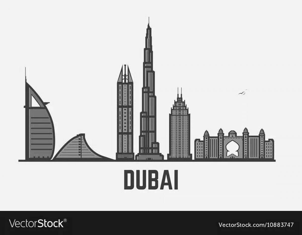 Дубай картинки для срисовки