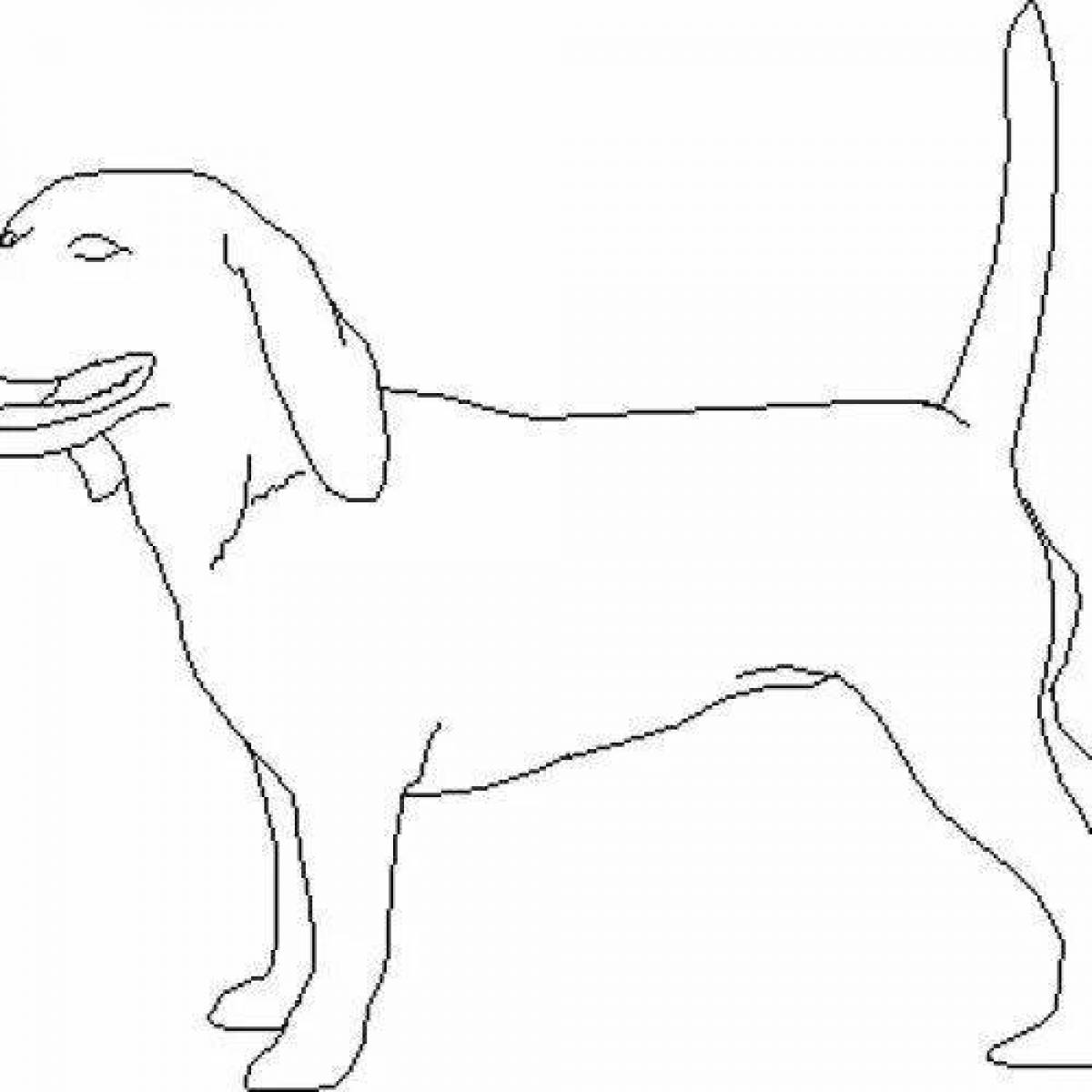 Собака рисунок с боку