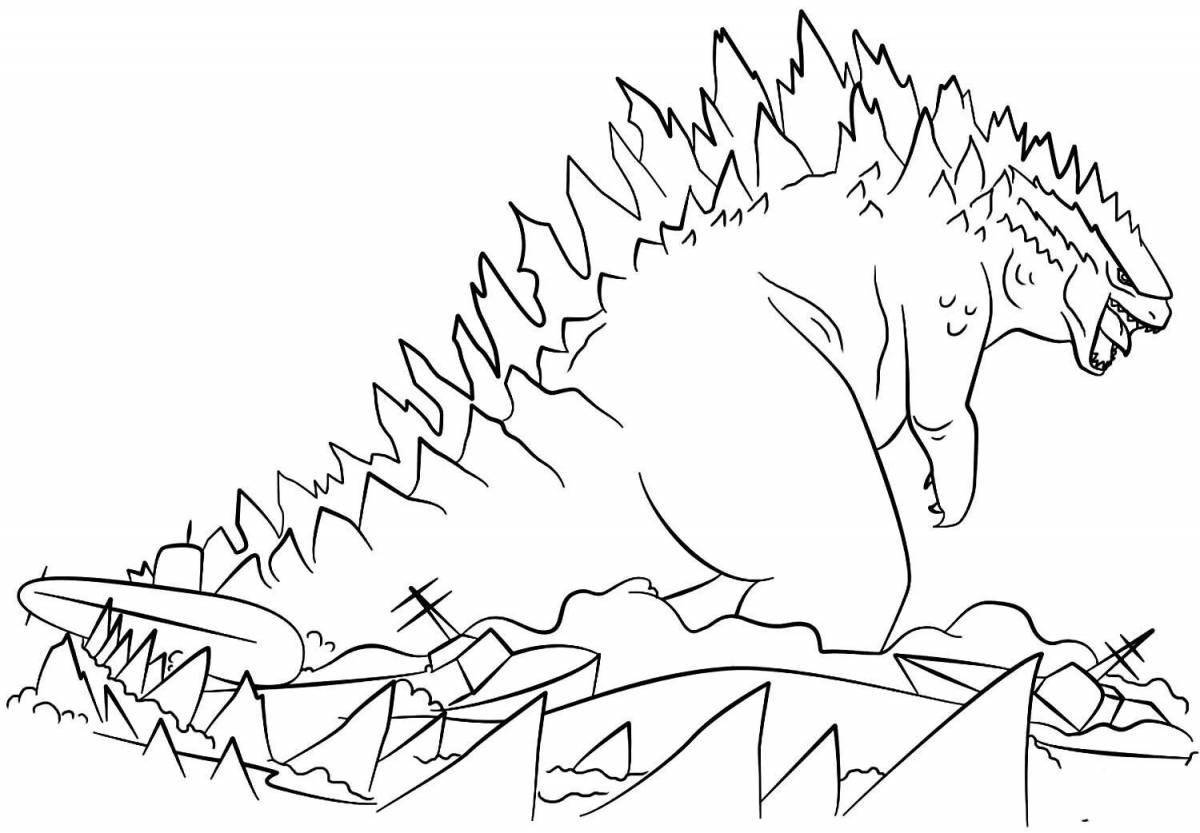 Awesome Godzilla coloring book for kids