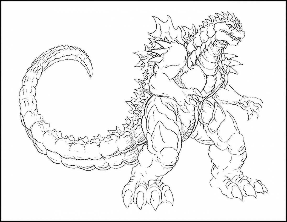 Outstanding godzilla coloring book for kids