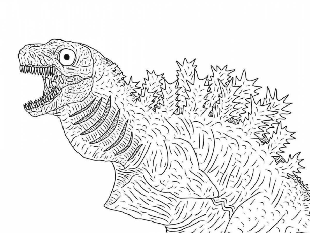 Dazzling godzilla coloring book for kids