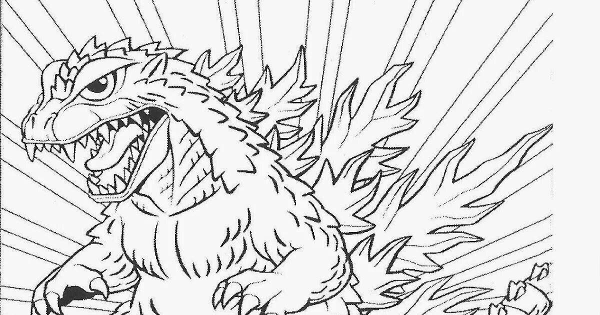 Godzilla glitter coloring book for kids