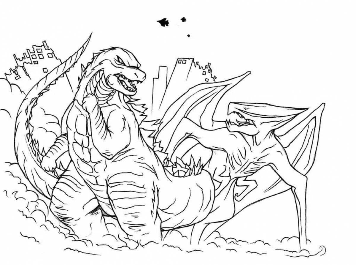 Exciting godzilla coloring book for kids