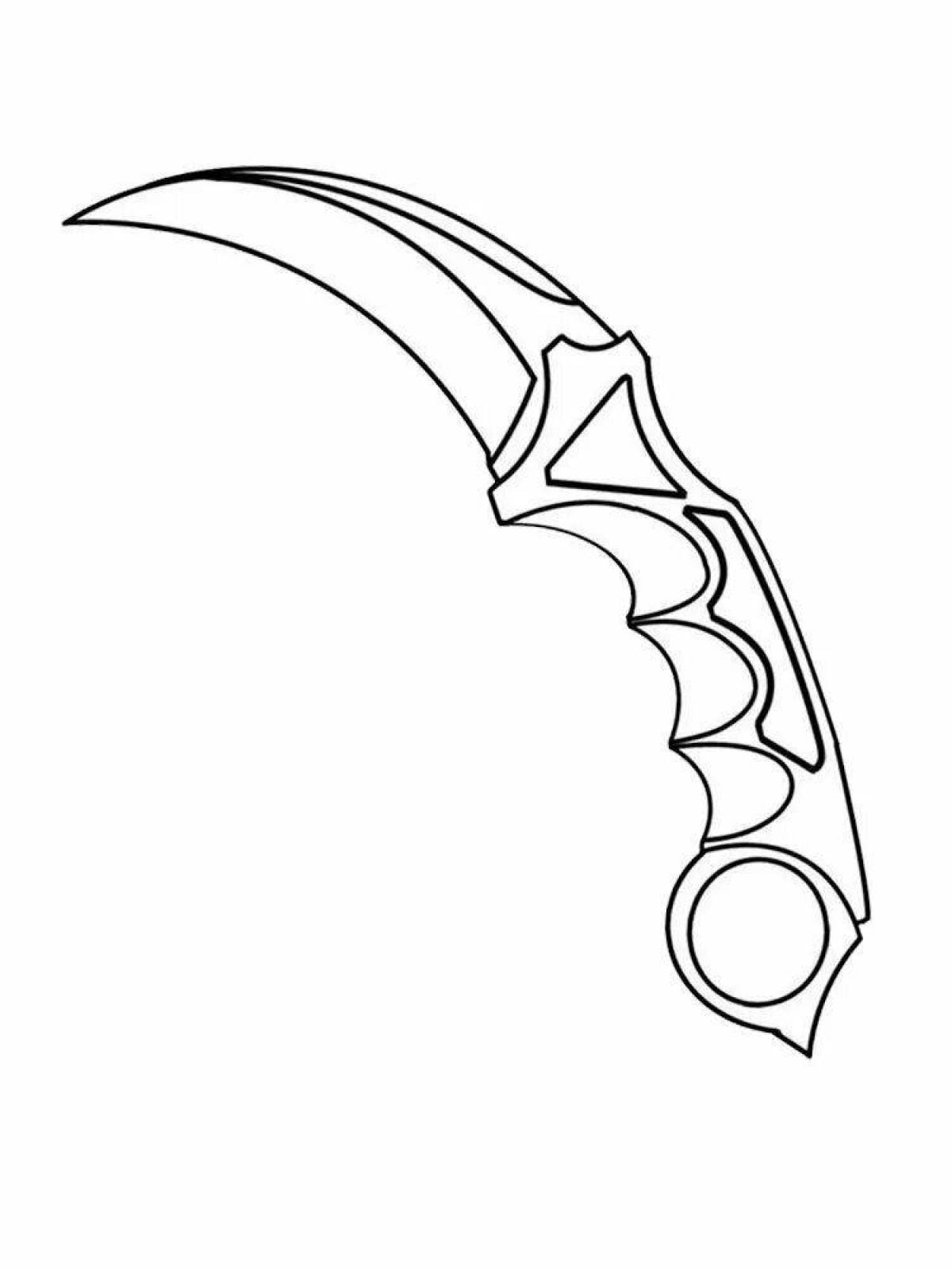 Brilliant tanto from standoff 2 coloring page