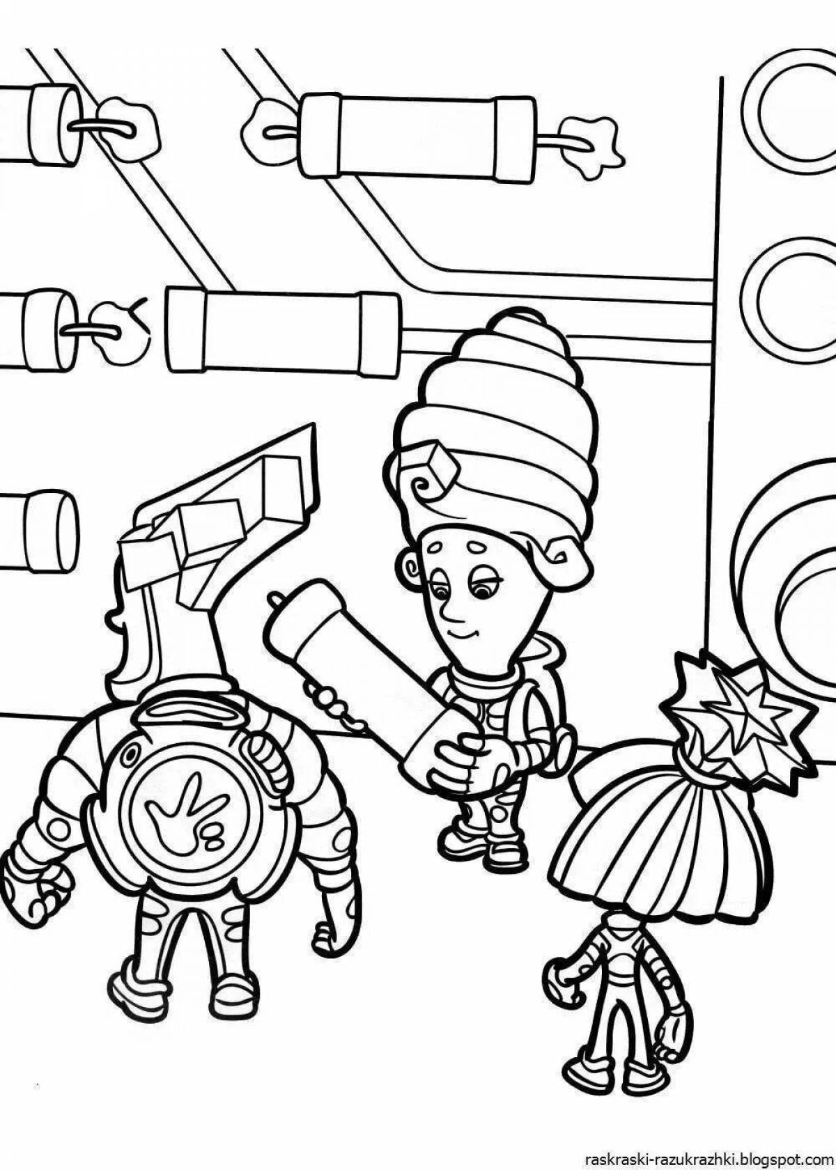 Bright fixies coloring pages for kids