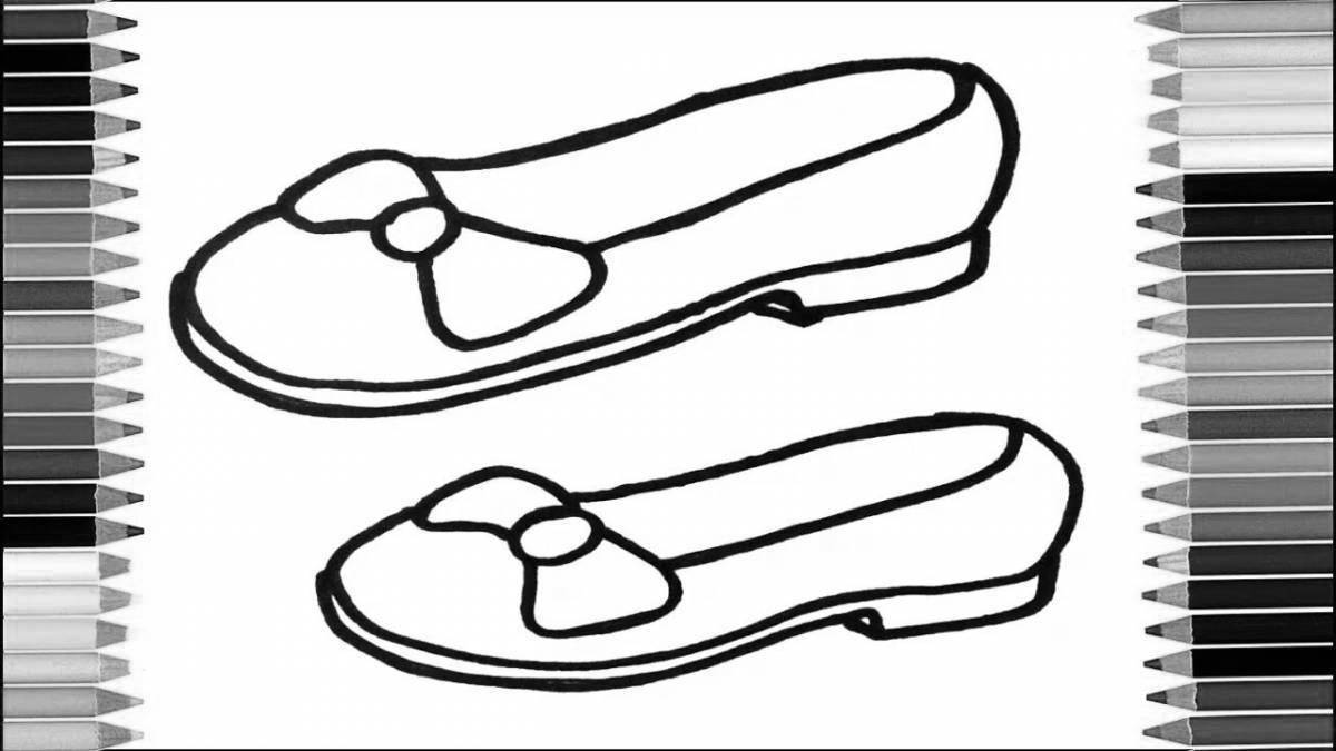 Adorable shoe coloring book for 5-6 year olds