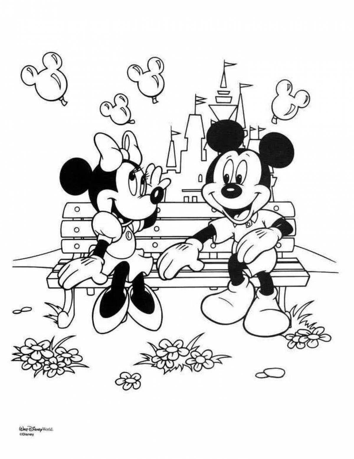 Mickey's mischievous coloring book
