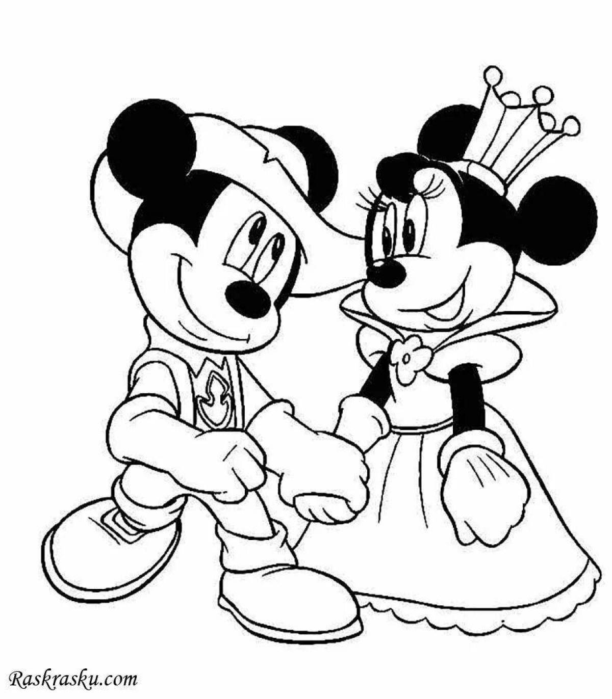 Mickey's big coloring page