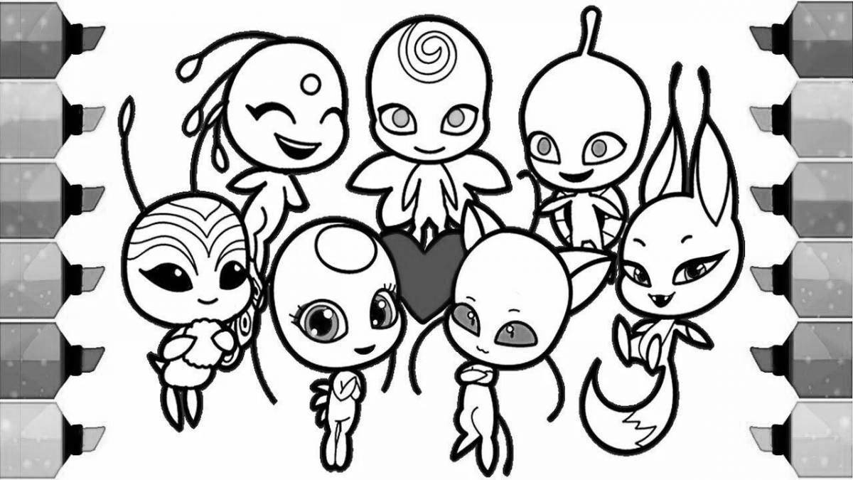 Adorable tic coloring page