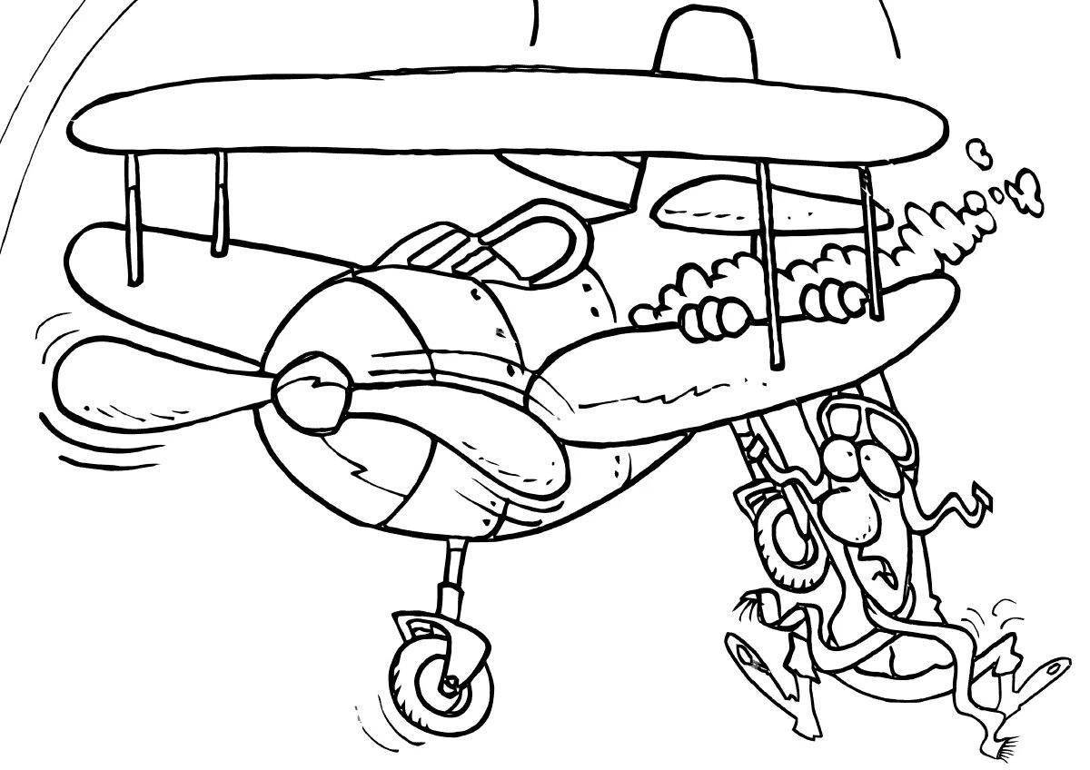 Exquisite pilot coloring page