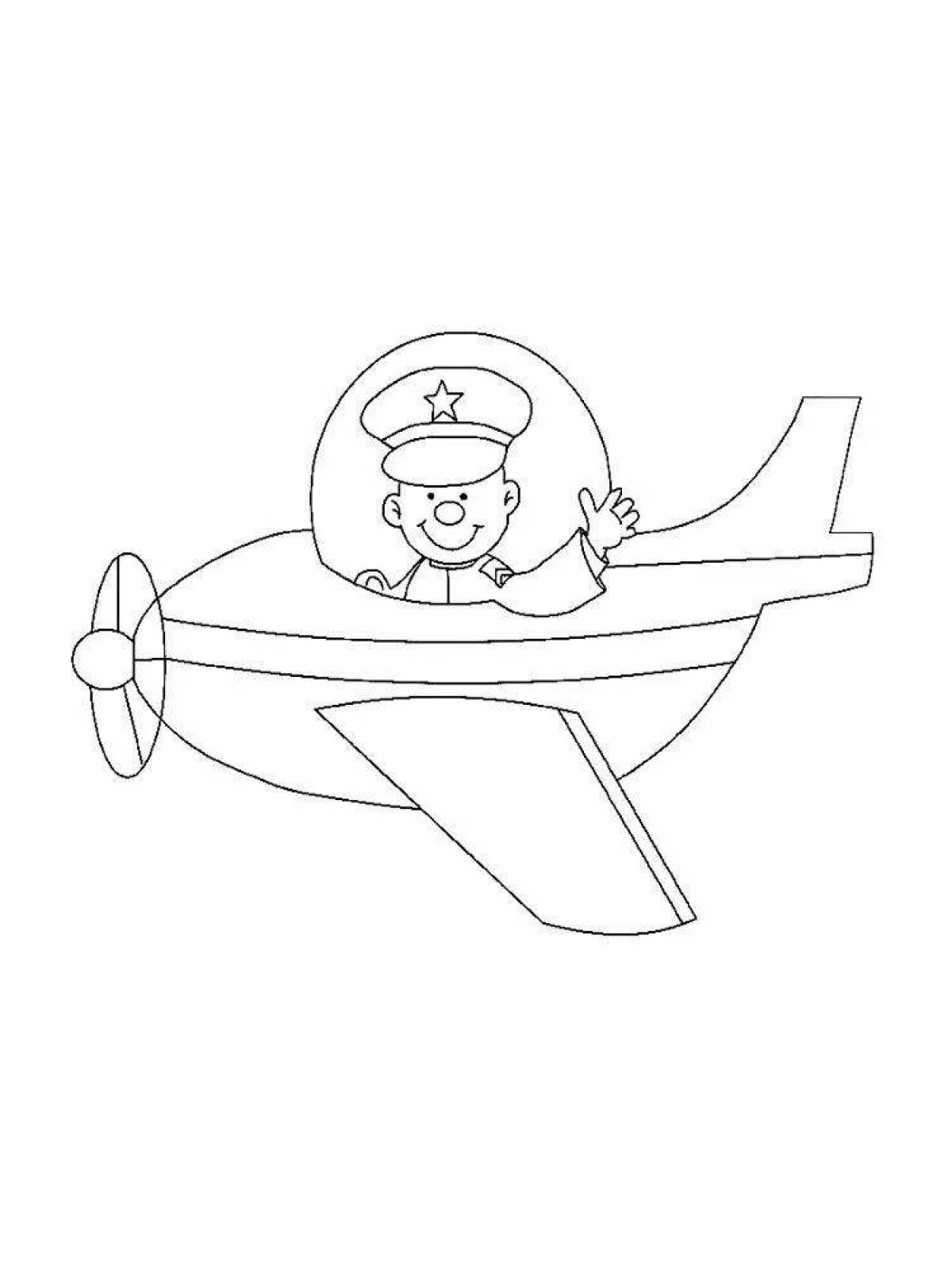 Fun Pilot Coloring Page