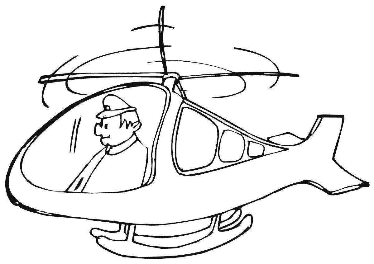Attractive pilot coloring page