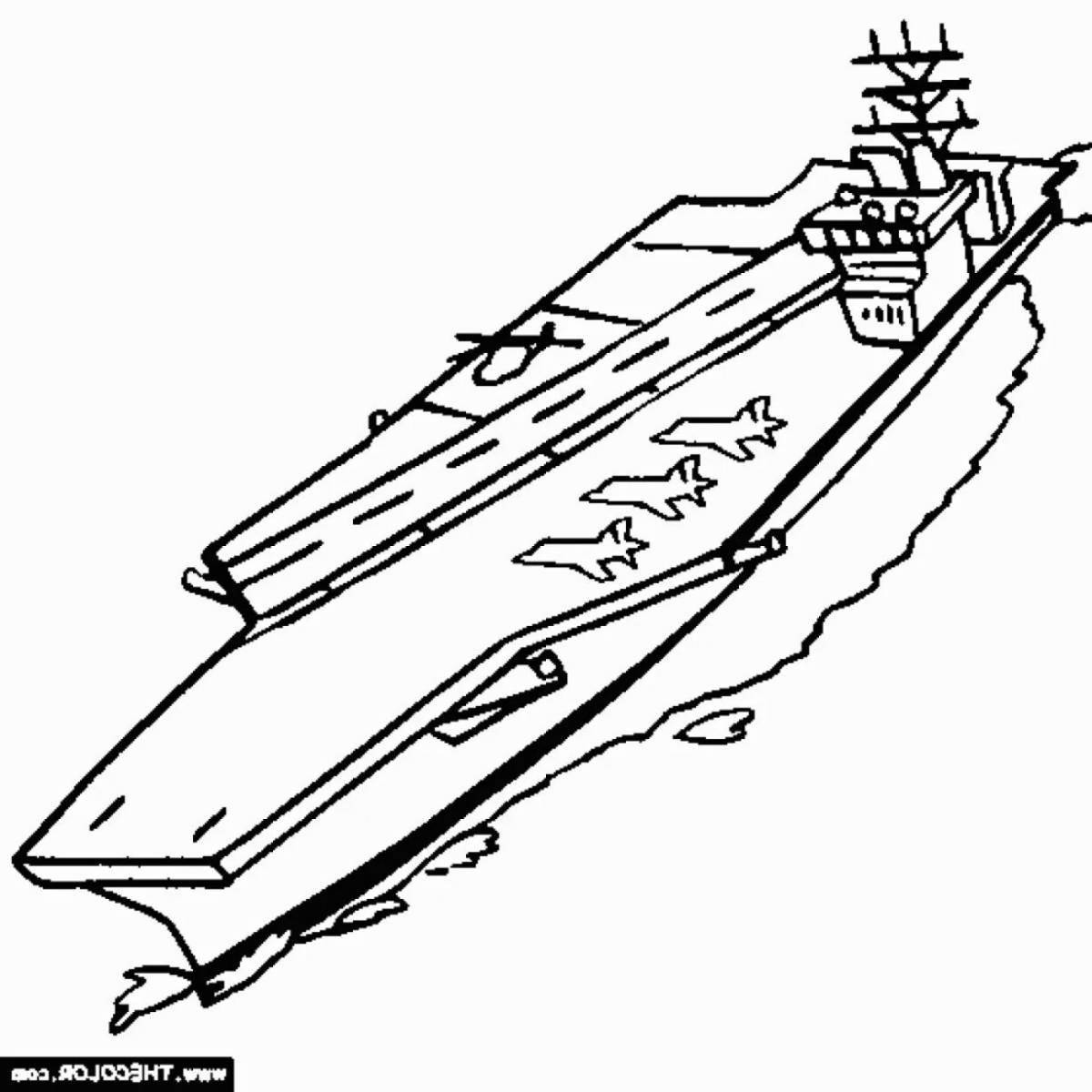 Coloring shiny aircraft carrier