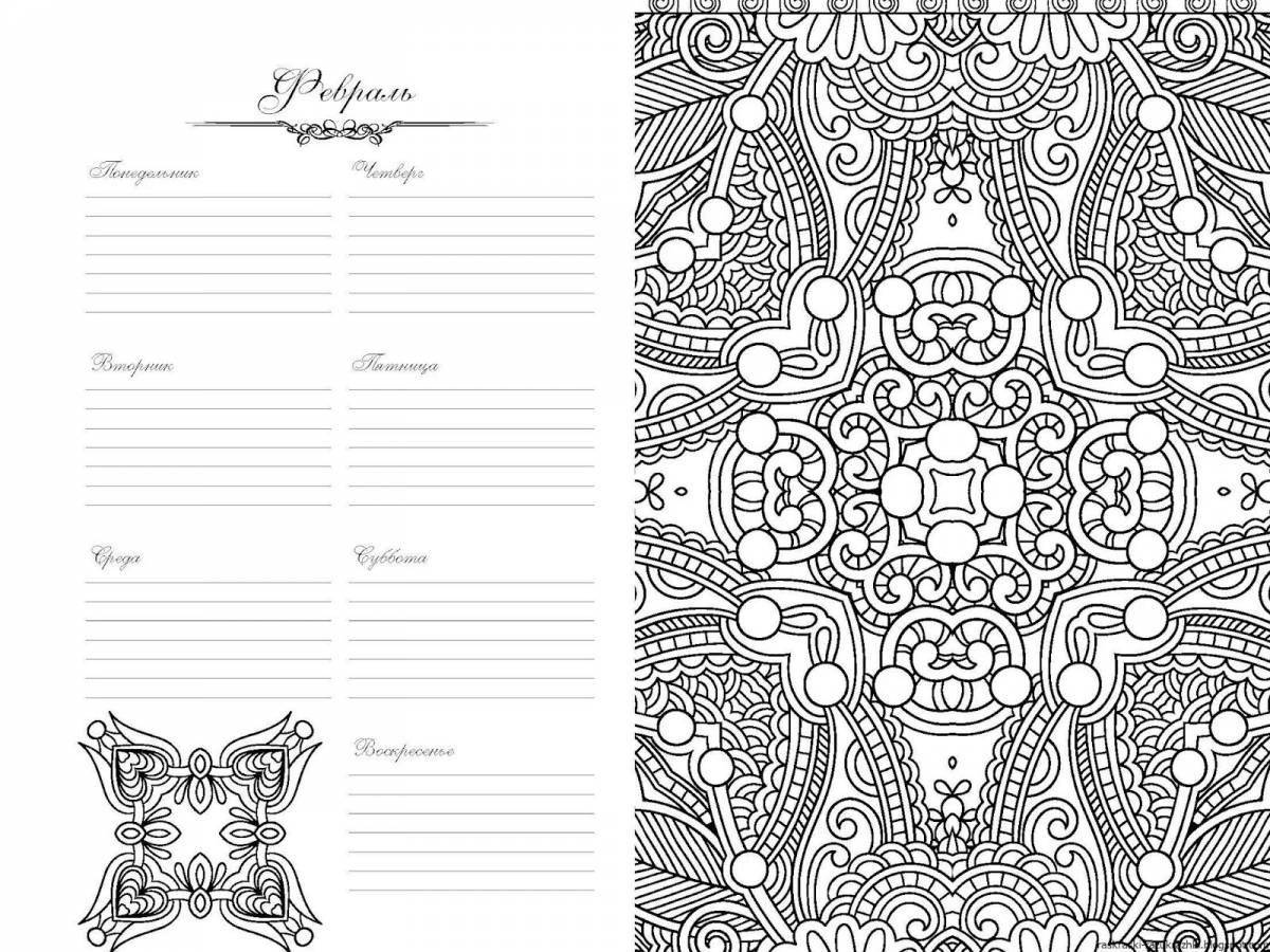 Coloring diary colorful-inspiration