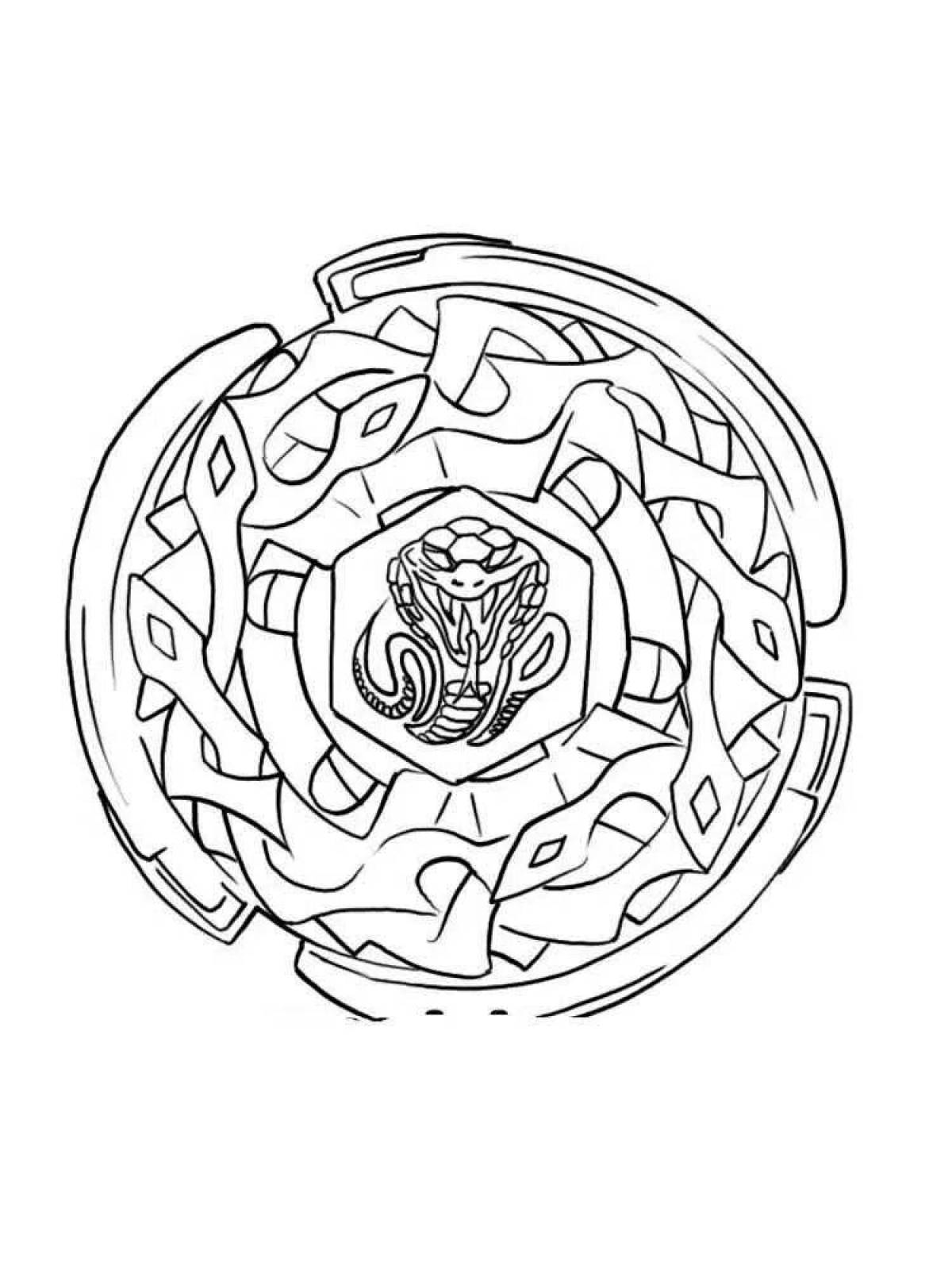 Bright beyblade coloring page
