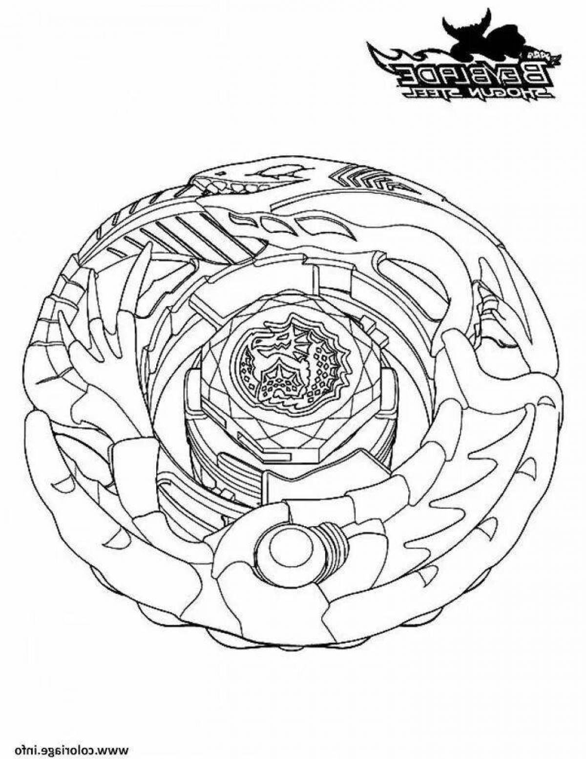 Playful beyblade coloring page