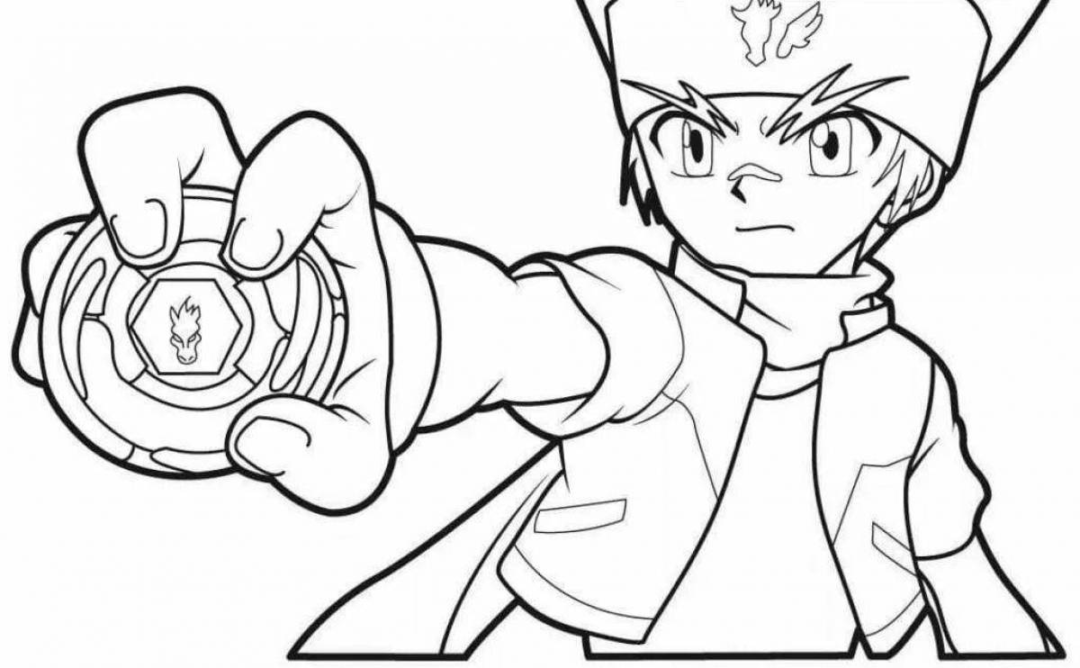 Fabulous beyblade coloring page